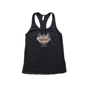 Boot Hill Saloon Biketoberfest 2018 Women's Black Racerback Tank Top